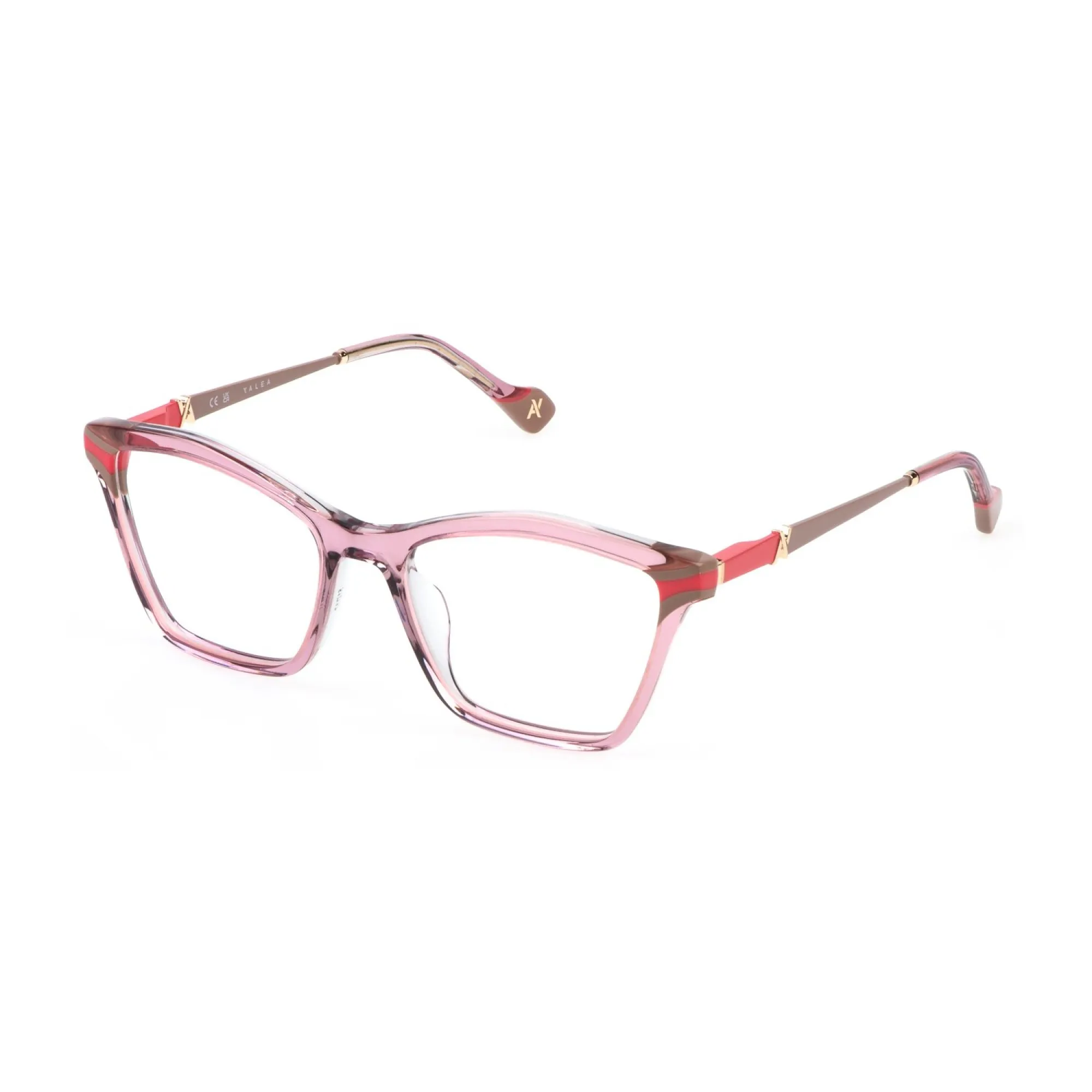   Yalea VYA162L - 0S61 Grigio Rosa Lucido | Occhiale Da Vista Donna 